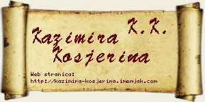 Kazimira Kosjerina vizit kartica